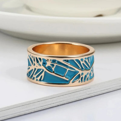 Huitan estētiskais emaljas ziedu gredzens ar ziedu pirkstiem sievietēm kāzu ballītei, jauns 2023. gada gredzens, sudraba krāsā, grezns kubiskā cirkonija rotaslietas dāvana