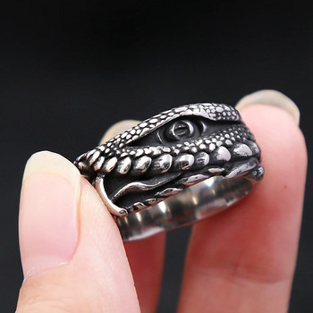 Винтидж пръстен от дяволско око от неръждаема стомана за мъже, модни пънк велосипедистки пръстени с нокът на дракон, креативни амулети, бижута, подаръци, търговия на едро