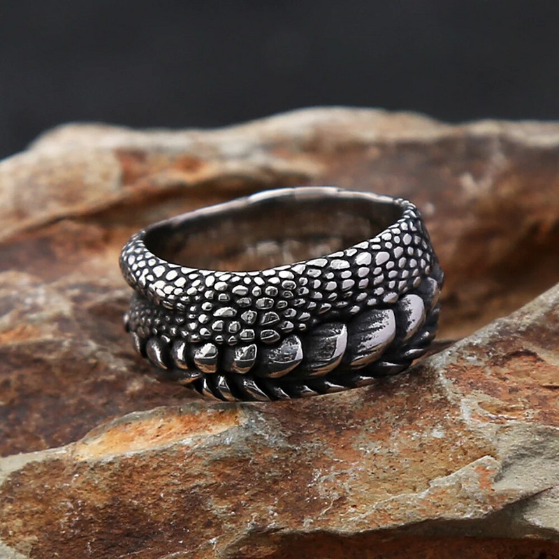 Vintažinio nerūdijančio plieno velnio akių žiedas vyrams Madingi pankų dviratininkų žiedai su drakono letenomis Kūrybiniai amuletai papuošalai Dovanos didmeninė prekyba