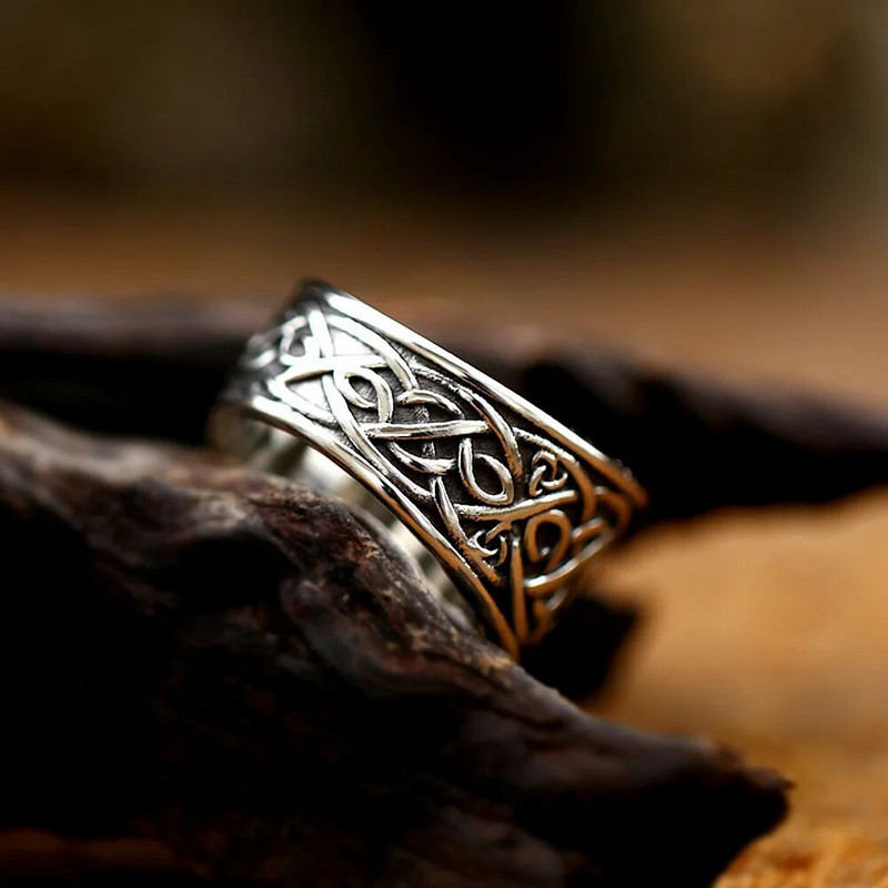 Punk Hip Hop Animal Deviņastes Lapsas Gredzeni Vīriešiem Sievietēm Vintage Nerūsējošā tērauda Viking Celtics Mezglu gredzeni Modes rotaslietas vairumtirdzniecība