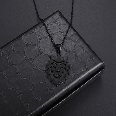 Hõbetatud domineeriv tiigripea loomade ripats kaelakee meeste punk hip-hop trendikad lahedad ehted