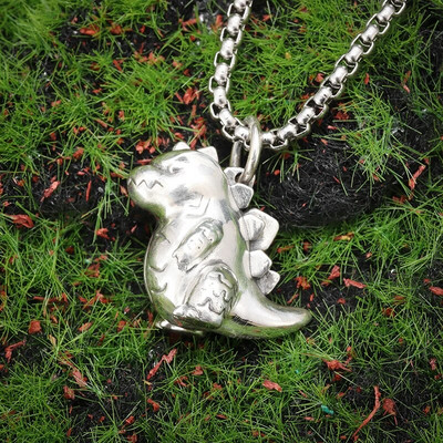 Hõbetatud domineeriv tiigripea loomade ripats kaelakee meeste punk hip-hop trendikad lahedad ehted