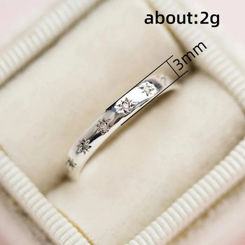 Απλά μεταλλικά δαχτυλίδια για γυναίκες σε κορεατικό στιλ Huitan με ένθετα γυαλιστερά CZ Stone καθημερινά φορητά αξεσουάρ Ευέλικτο κόσμημα για κορίτσια με δάχτυλα
