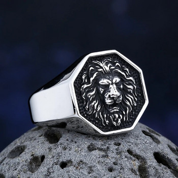 2024 Νέα μόδα Hip-Hop Cool Ανδρικό κεφαλή λιονταριού ζώου Δαχτυλίδι από ανοξείδωτο ατσάλι 316L Δώρο πάρτι για κοσμήματα μοτοσικλέτας Anel