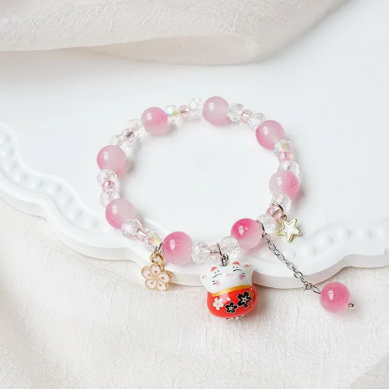 Jauna dizaina saldo vintage pērļu lilijas ziedu rokassprādze sievietēm korejiešu jaukā pušķīte rozā persiku kulonu rokassprādze Estētiskas rotaslietas