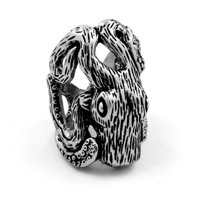 Retro Nordic Pirate Skull Kaheksajala sõrmused Meestele Gooti roostevabast terasest Skull Biker Ring Naiste Moeehted Kingituste hulgimüük