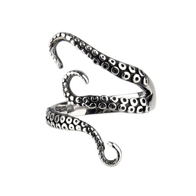 Retro Nordic Pirate Skull Kaheksajala sõrmused Meestele Gooti roostevabast terasest Skull Biker Ring Naiste Moeehted Kingituste hulgimüük