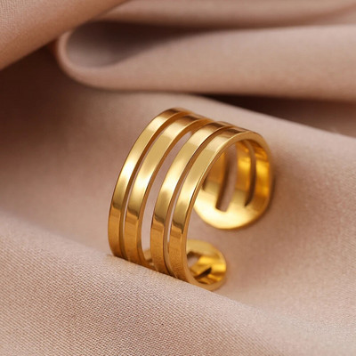 Roostevabast terasest sõrmus Vanad karikakrad Lilled Avatud mood Naistele Paar reguleeritavad sõrmused naistele Ehted Esteetilised tüdrukute kingitused