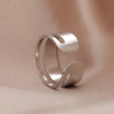 Roostevabast terasest sõrmus Vanad karikakrad Lilled Avatud mood Naistele Paar reguleeritavad sõrmused naistele Ehted Esteetilised tüdrukute kingitused