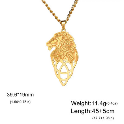 My Shape Lion King Crown ripatsiga kaelakeed meestele poistele roostevabast terasest punk looma hunt võlusid Choker ketid hip hop ehted