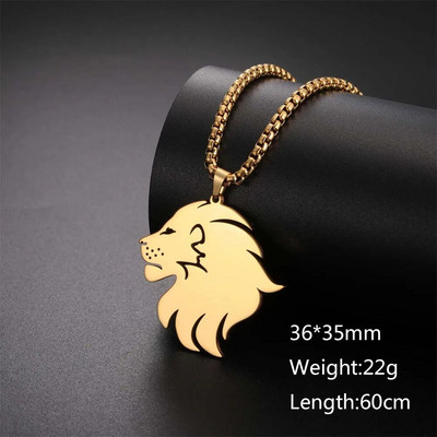 My Shape Lion King Crown ripatsiga kaelakeed meestele poistele roostevabast terasest punk looma hunt võlusid Choker ketid hip hop ehted