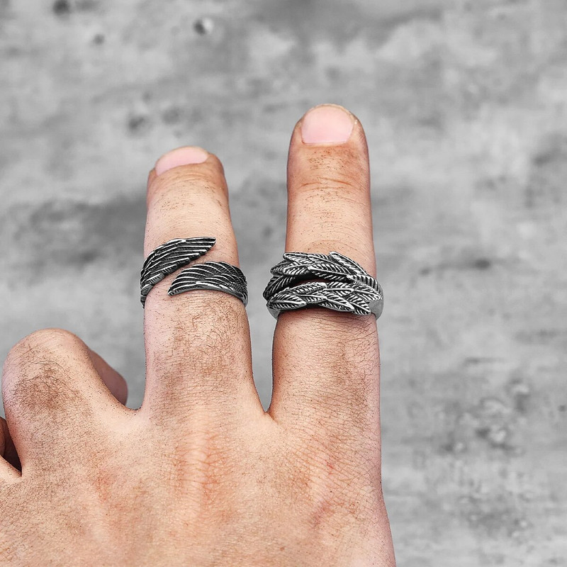 Klasje pšenice Biljka od nehrđajućeg čelika Muško žensko prstenje Punk trendi Unikatni amulet za muškarce Biker Nakit Kreativnost Poklon Veleprodaja