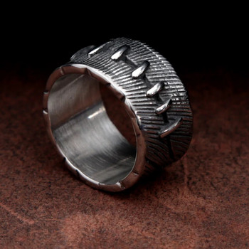 Моден мъжки пънк велосипедист пръстен Творчески пръстени от неръждаема стомана с химерни конци за жени Винтидж готически бижута Размер от 7 до размер 13