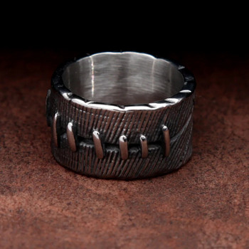 Δαχτυλίδι ποδηλασίας πανκ για άντρες μόδας Δημιουργικά δαχτυλίδια από ανοξείδωτο ατσάλι με χιμαιρικό ράμμα για γυναίκες Vintage γοτθικά κοσμήματα Μέγεθος 7 έως μέγεθος 13