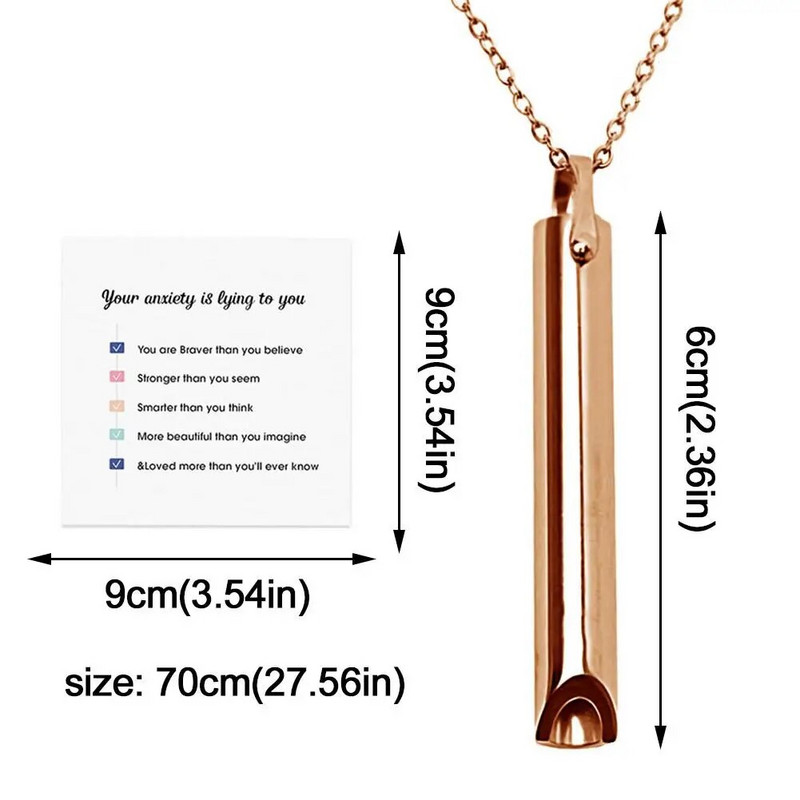 Nerūdijančio plieno Mindfulness Kvėpuojantis karoliai, malšinantys nerimą, pakabukas nuo streso, panikos priepuolio, moterims, vyrams, meditacijos įrankiai