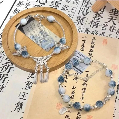 Аниме Tian Guan Ci Fu Гривна Xie Lian Hua Cheng Heaven Official`s Blessing Beads Chain Pendant Гривни Аксесоари за бижута