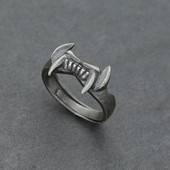 Moodne Retro Vampire Fangs Open Ring meestele Punk Goth Ehted Kingitus