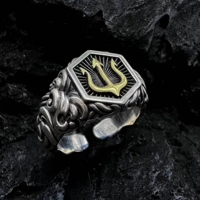 Moodne Retro Vampire Fangs Open Ring meestele Punk Goth Ehted Kingitus