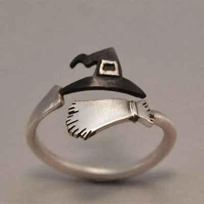 Moodne Retro Vampire Fangs Open Ring meestele Punk Goth Ehted Kingitus