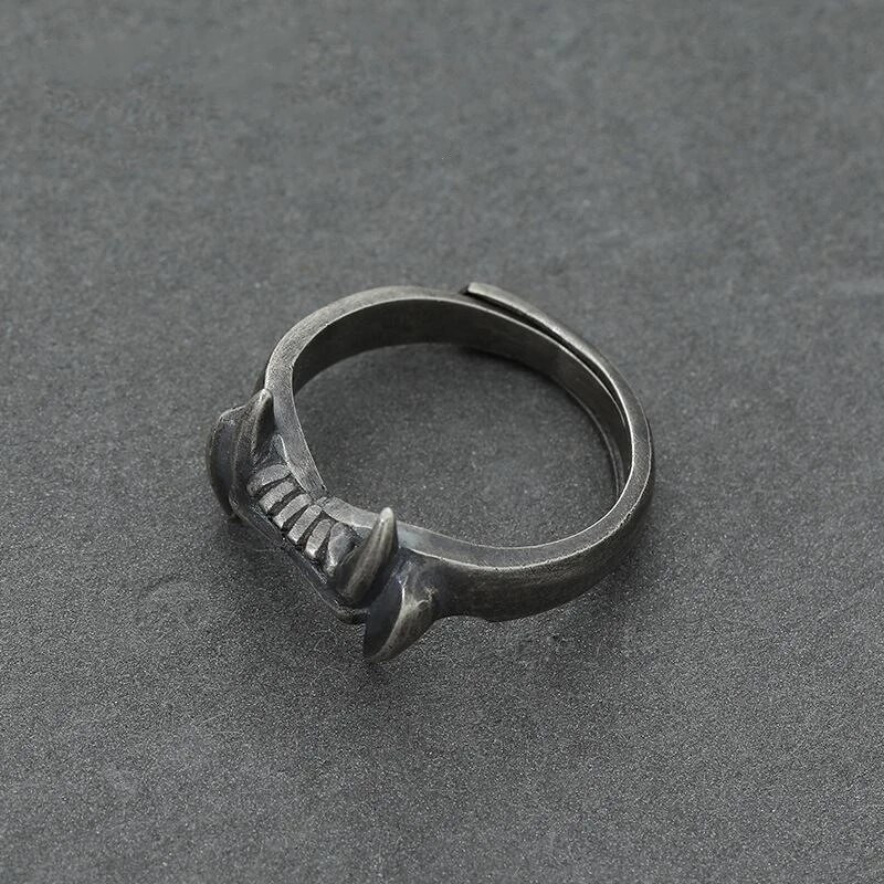 Moodne Retro Vampire Fangs Open Ring meestele Punk Goth Ehted Kingitus