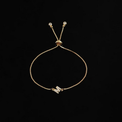 Klasikinė mada Pave cirkonio laiškų žavesys moteriška apyrankė Prabangi AZ inicialai Reguliuojama grandinėlė apyrankė moterims papuošalai Dovana