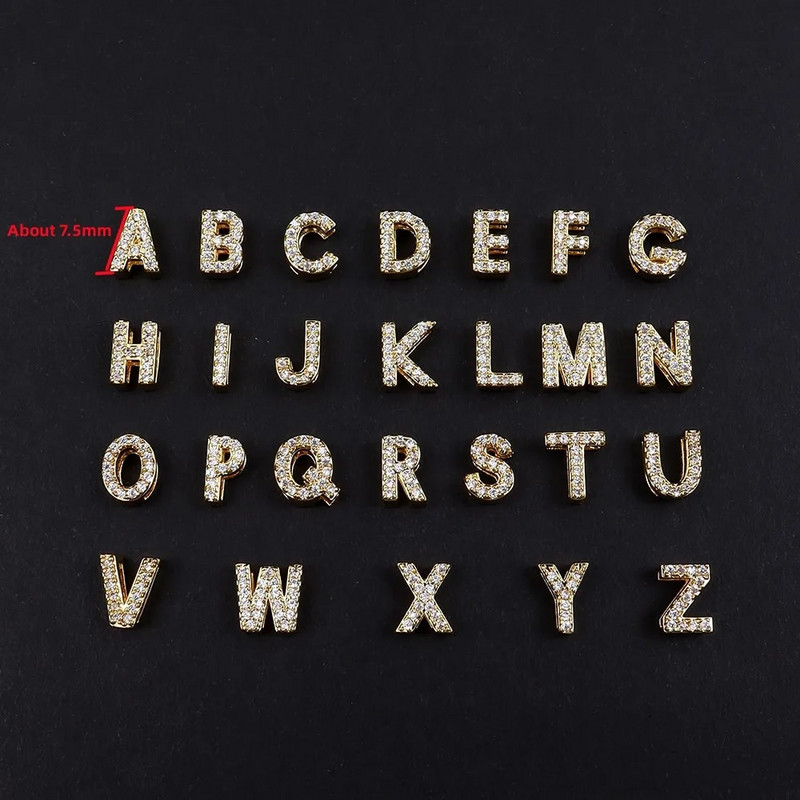 Klasikinė mada Pave cirkonio laiškų žavesys moteriška apyrankė Prabangi AZ inicialai Reguliuojama grandinėlė apyrankė moterims papuošalai Dovana