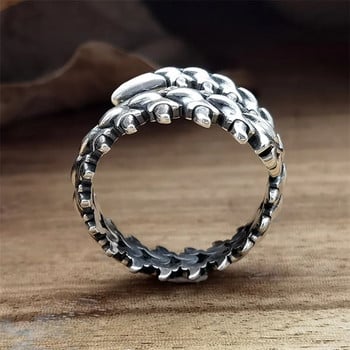 Винтидж пънк пръстен със стоножка за двойка Готически геометричен гръбнак Пръстени с пет пръста Хип-хоп Хипербола Аниме Пръстен Бижута