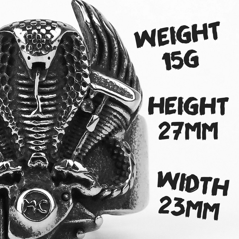 Nerūsējošā tērauda vīriešu gredzeni lokomotīves dzinējs čūsku rokpanks hiphops velosipēdistam, vīrietim, puisim, rotaslietas, radošuma dāvanu vairumtirdzniecība