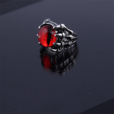 Wu 2022. gada jauni retro rotaslietas gredzeni, gotikas stila gredzeni unisex punk galvaskausa roka hiphopa regulējamie dāvanu rotaslietas Evil Eye/Dragon Claw