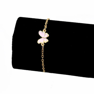 Jauna tendence rozā tauriņa rokassprādze sievietēm, vienkāršām meitenēm, jaukām, niecīgām šarmu minimālisma emaljas pulsera rotaslietām dzimšanas dienas dāvana