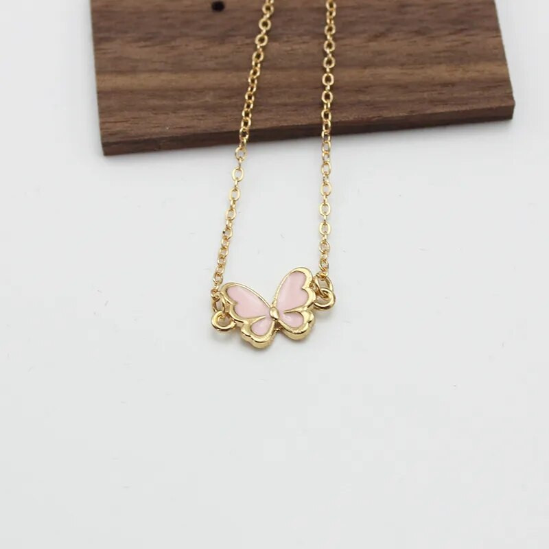 Jauna tendence rozā tauriņa rokassprādze sievietēm, vienkāršām meitenēm, jaukām, niecīgām šarmu minimālisma emaljas pulsera rotaslietām dzimšanas dienas dāvana