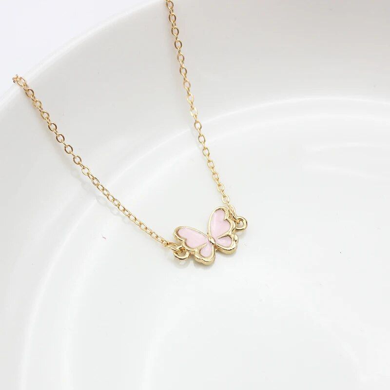 Jauna tendence rozā tauriņa rokassprādze sievietēm, vienkāršām meitenēm, jaukām, niecīgām šarmu minimālisma emaljas pulsera rotaslietām dzimšanas dienas dāvana