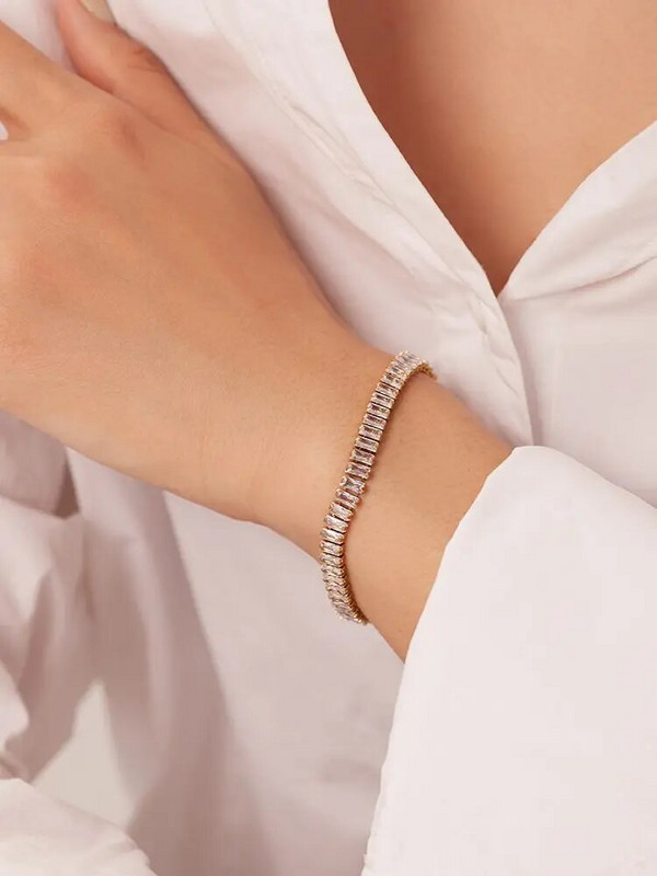 Uworld Maximalist, kas iemērc ar kubiskā cirkonija dārgakmeņiem, nerūsējošā tērauda aproce sievietēm, rotaslietas, dāvanu rokassprādze, ūdensizturīgs dārgakmens