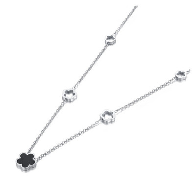 Μοντέρνα από ανοξείδωτο ατσάλι Λευκό Μαύρο Πράσινο Κέλυφος Λουλούδι Βραχιόλια για Γυναικεία Κοσμήματα Βραχιόλι με Αλυσίδες & Σύνδεσμοι