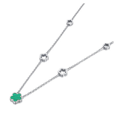 Μοντέρνα από ανοξείδωτο ατσάλι Λευκό Μαύρο Πράσινο Κέλυφος Λουλούδι Βραχιόλια για Γυναικεία Κοσμήματα Βραχιόλι με Αλυσίδες & Σύνδεσμοι