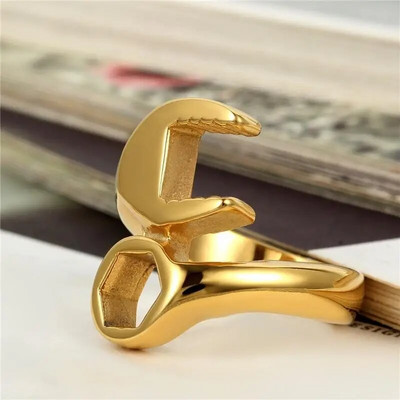 Skull Bird Crow Mouth kompassi sõrmus meestele isikupära hip hop rock ring punk gooti mootorratta peo ehted