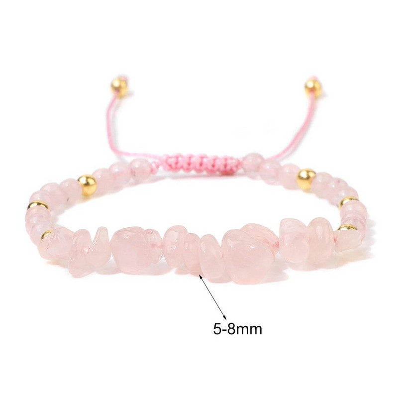 Kuumad Ebaregulaarsed Rohelised Aventuriinid Kruusa käevõrud Looduslikust kivist Ametüstist Käevõrud Naistele Reguleeritava köiega punutud käevõrud Kingitus