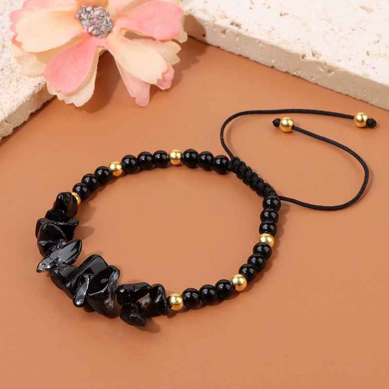 Kuumad Ebaregulaarsed Rohelised Aventuriinid Kruusa käevõrud Looduslikust kivist Ametüstist Käevõrud Naistele Reguleeritava köiega punutud käevõrud Kingitus