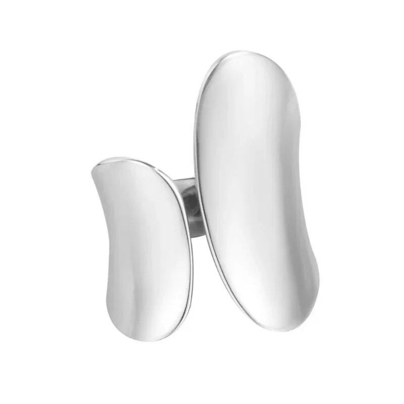 Minimalistički srebrni manžetni prstenovi za parove Nova moda Kreativni glatki uzorak Geometrijski nakit Pokloni