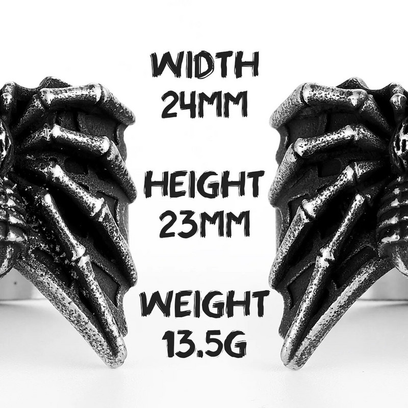 Ανοξείδωτο ατσάλι Ανδρικά δαχτυλίδια Spider Animal Vintage Punk Trendy για γυναίκες Ποδηλάτης Μόδα Κοσμήματα Δημιουργικότητα Απόκριες Δώρο Χονδρική