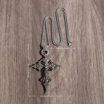 Κολιέ Dante Purgatory Cross Vintage Christian Passion Κρεμαστό μενταγιόν Ιησούς Σταυρός Ανδρικό και Γυναικείο Καθολικό Φυλαχτό Δώρο