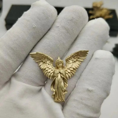 Klassikaline Ingli ripats Kaelakee Käsitsi valmistatud Seraph Prayer Ripats Pika ketiga kaelakee Meestele Naistele Ehted Aastapäeva kingitus