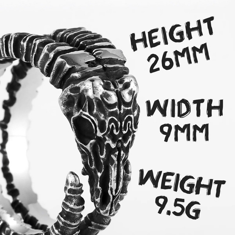 Nerūdijančio plieno vyriški žiedai Argali avių kaukolė punk madinga moterims dviratininkų madingi papuošalai Helovino kūrybiškumo dovanos didmeninė prekyba