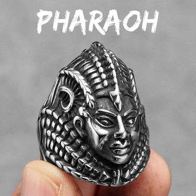 Egiptuse vaarao meeste sõrmused roostevabast terasest naiste ehted punk gooti rokk vintage lahedad asjad moeaksessuaarid kingituste hulgimüük