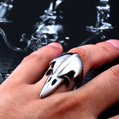 Vintage Odin Crow Skull Ring Men Biker Nordic inox ανοξείδωτο δαχτυλίδι Viking Fashion Amulet Ravens Κοσμήματα Δώρο Χονδρική