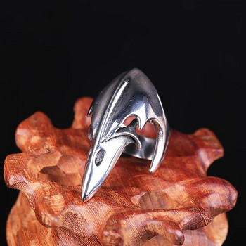 Vintage Odin Crow Skull Ring Men Biker Nordic inox ανοξείδωτο δαχτυλίδι Viking Fashion Amulet Ravens Κοσμήματα Δώρο Χονδρική