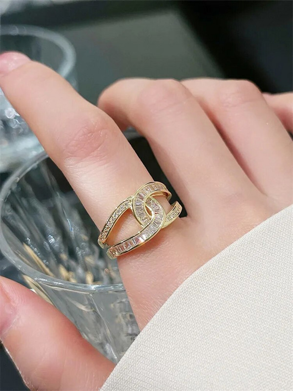 2022. aasta uue disainiga U-kujuline tsirkoonist reguleeritavad sõrmused, hiphopi aksessuaarid naistele, tüdrukutele, Korea moeehted, kingitus