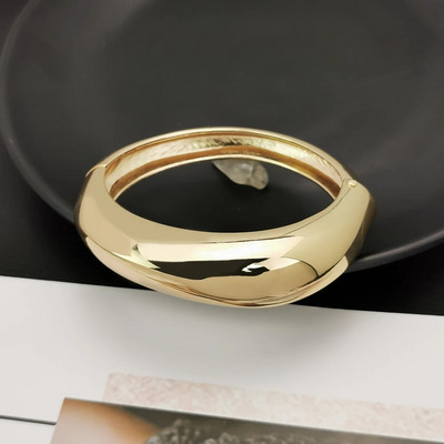 MANILAI Alloy Statement Βραχιόλι και βραχιόλι με μανσέτα για γυναίκες Χονδρά μεγάλα βραχιόλια χρυσό χρώμα Αξεσουάρ μόδας μανσέ κοσμήματα