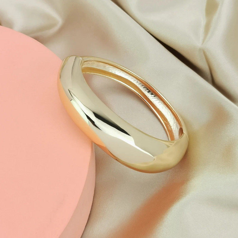 MANILAI Alloy Statement Βραχιόλι και βραχιόλι με μανσέτα για γυναίκες Χονδρά μεγάλα βραχιόλια χρυσό χρώμα Αξεσουάρ μόδας μανσέ κοσμήματα