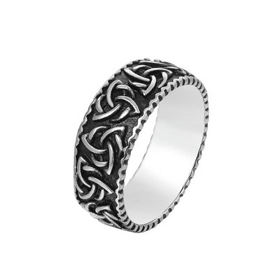 Ziemeļvalstu nerūsējošā tērauda Vikingu gredzeni vīriešiem Amulets Retro Odin Celtics Mezgls Trīsvienības gredzeni vīriešiem Modes rotaslietas dāvanu vairumtirdzniecība
